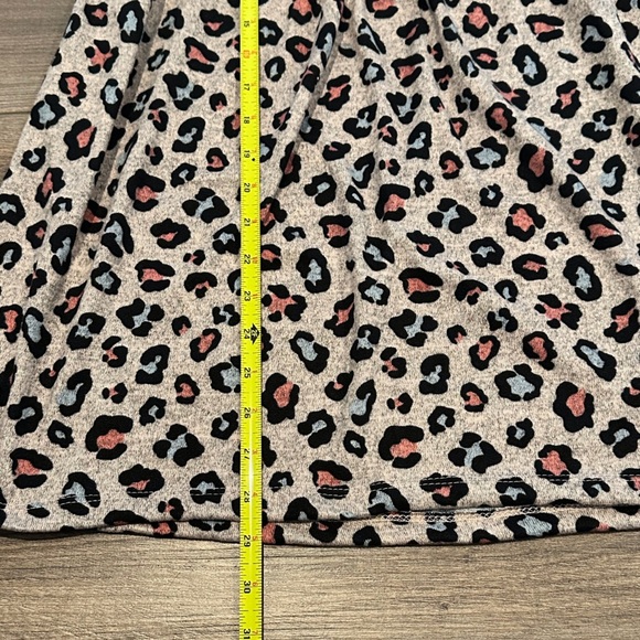 Area Code 407 Girls 12 Cheetah Long Flare Sleeve Dress with Ruffle Waist - Picture 6 of 6